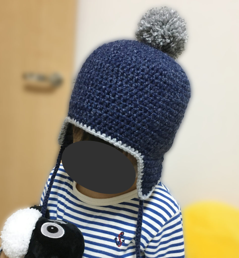 初心者でも簡単 子供のニット帽をダイソー毛糸で編んでみた Satonoe 編み物 マクラメ デザインなどモノづくりのアトリエです